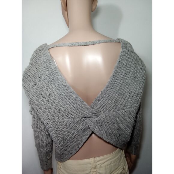 Ruby Moon sz sm gray crop sweater wool blend - Picture 5 of 16
